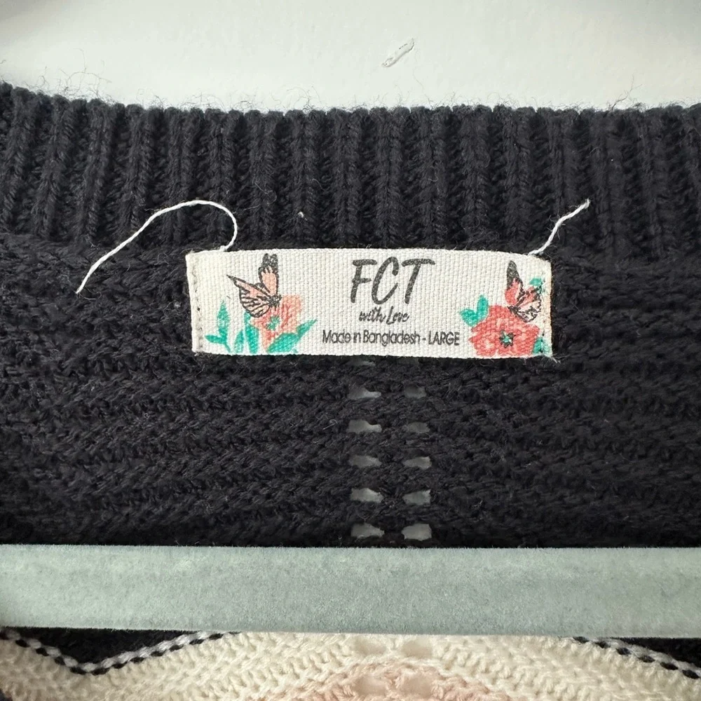 FCT with love Chevron knit long sleeve sweater - Picture 3 of 4